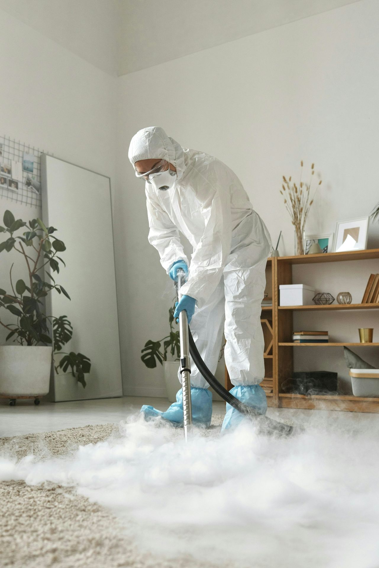 Carpet extraction cleaning process in Edmonton residential home